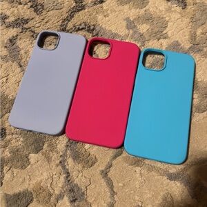 Set of 3 iPhone 15 plus phone cases! Soft silicone material
